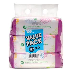 CHOMEL ANTIBAC WIPES 100 SHEETS X 3 PACKS